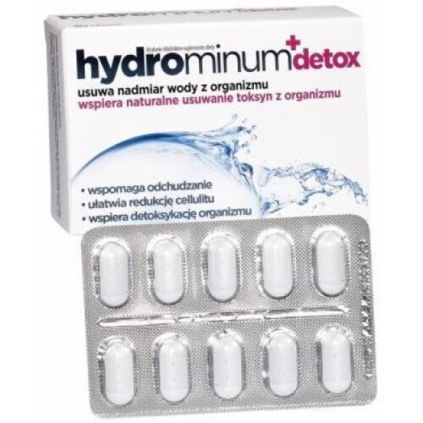 Hydrominum DETOX 30 Tablets, Used for Eliminating Excess Water and Detoxification